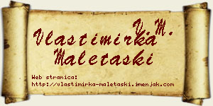 Vlastimirka Maletaški vizit kartica